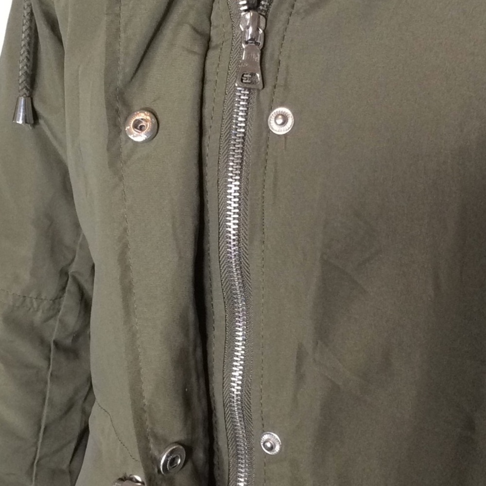 Lightweight Fully Lined Army Green Jacket W/Hood - image 6